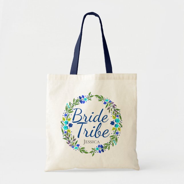Tote Bag Jolie couronne florale Tribe de mariée personnalis (Devant)