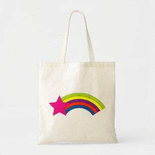 Tote Bag Jolie étoile rose arc-en-ciel coloré
