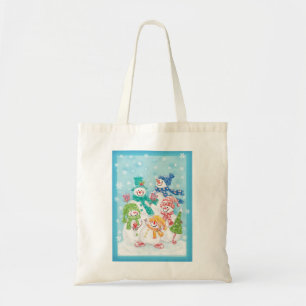 Tote Bag Jolie famille de bonhomme de neige de Noël dans la