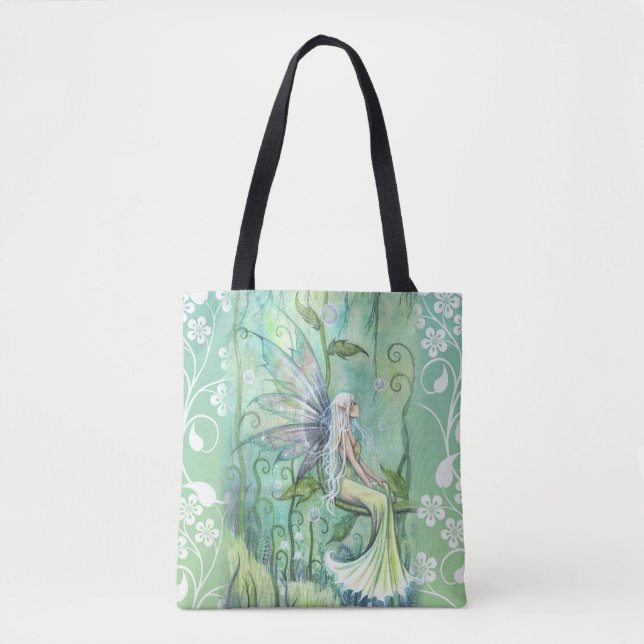 Tote Bag Jolie Fée dans le Jardin Vert par Molly Harrison (Devant)
