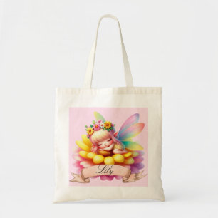 Tote Bag Jolie Fée Endormie Rêves Douce Florale Fantaisiste