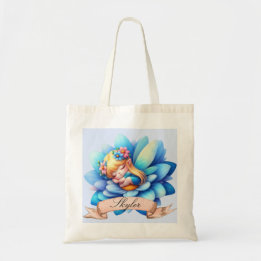 Tote Bag Jolie fée endormie rêves doux floraux fantaisistes