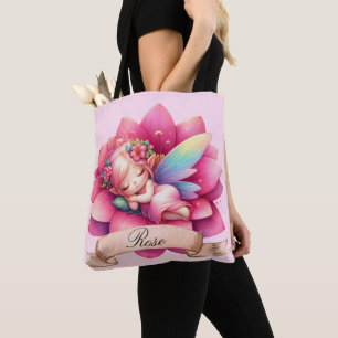 Tote Bag Jolie Fée Endormie Rêves Suaves Floraux Fantaisist