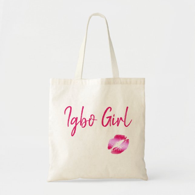 Tote Bag Jolie fille Igbo rose embrasse (Devant)