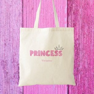 Tote Bag Jolie fille princesse rose enfants