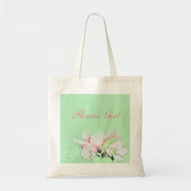 Tote Bag Jolie fleur de fleur de pomme rose (Devant)