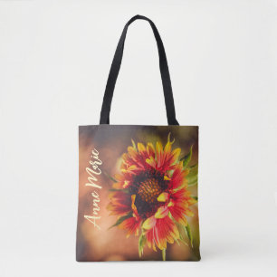 Tote Bag Jolie Fleur de Nom Personnalisé Féminin