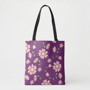 TOTE BAG JOLIE FLEURS ROSES