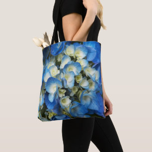 Tote Bag Jolie Hydrangea Bleu Floral