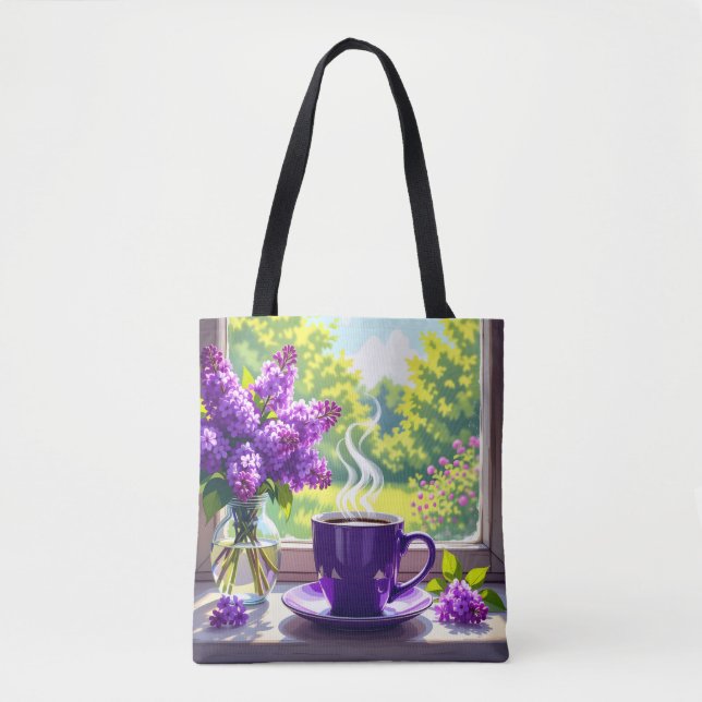 Tote Bag Jolie Lilacs et café violets