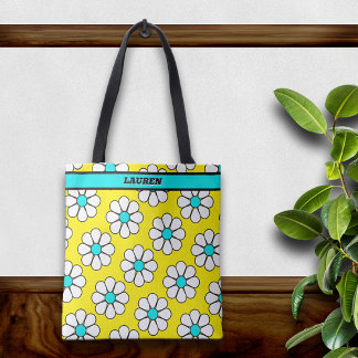 Tote Bag Jolie Marguerite de Dessin Animé
