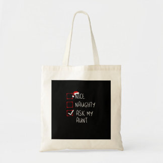 Tote Bag Jolie Méchante Demande à ma Tante Liste de Noël Xm