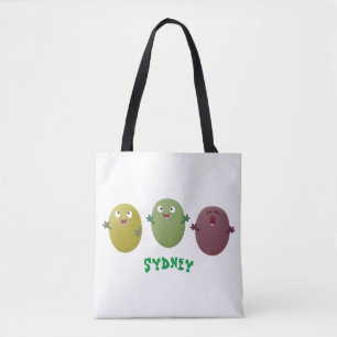 Tote Bag Jolie olives joyeux chantant dessin animé