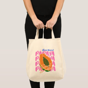Tote Bag Jolie papaye Fruit Tropical Rétro Esthétique d'Été