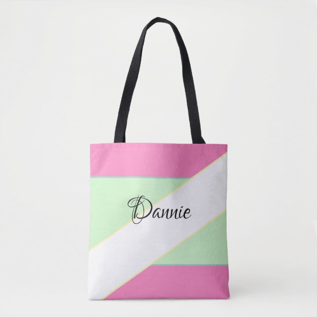 Tote Bag Jolie Pastel Girly Spring Custom (Devant)