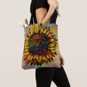 Tote Bag Jolie peinture Abstraite de tournesol