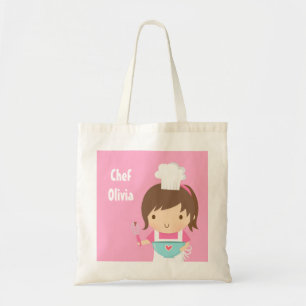 Tote Bag Jolie petite fille boulangère personnalisée