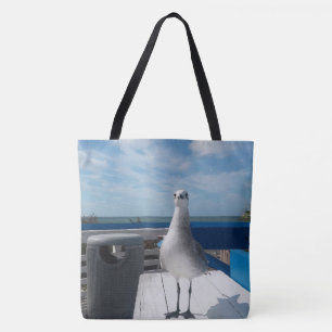 Tote Bag Jolie Plage Photo Seagull Imprimer