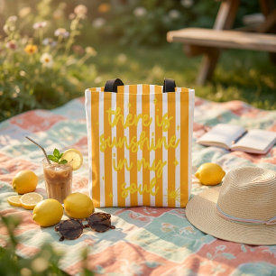Tote Bag Jolie Rayure Jaune Été" Rayon de Soleil dans mon Â
