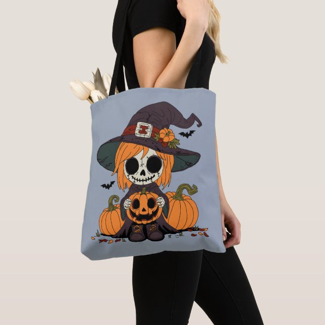 Tote Bag Jolie sorcière d'automne (De près)