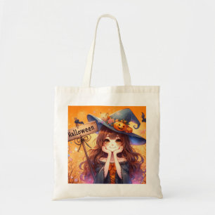 Tote Bag Jolie sorcière d'Halloween