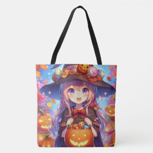 Tote Bag Jolie Sorcière d'Halloween Anime
