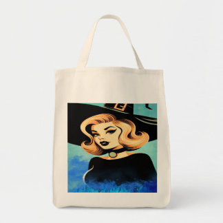Tote Bag Jolie Sorcière Entourée De Fumée Bleue