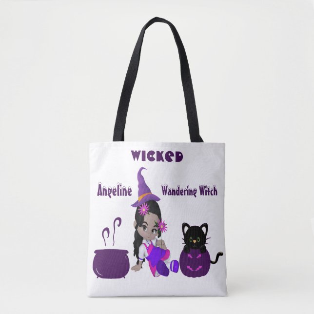 Tote Bag Jolie sorcière errante Wicked Personnalisée Hallow (Devant)