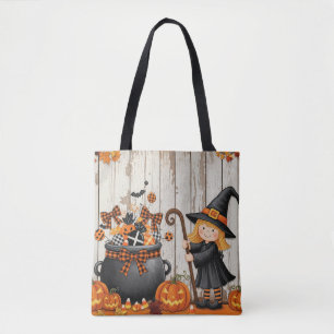 Tote Bag Jolie sorcière et lanternes