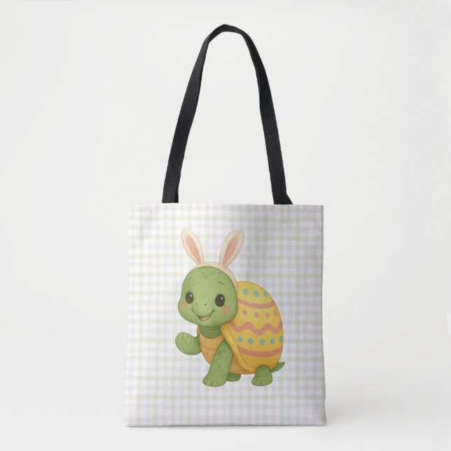 Tote Bag Jolie tortue de Pâques/Printemps bébé (Devant)