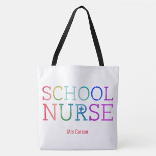 Tote Bag Jolie typographie personnalisée d'infirmière