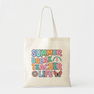Tote Bag Jolie Vacances d'été Vie d'enseignant
