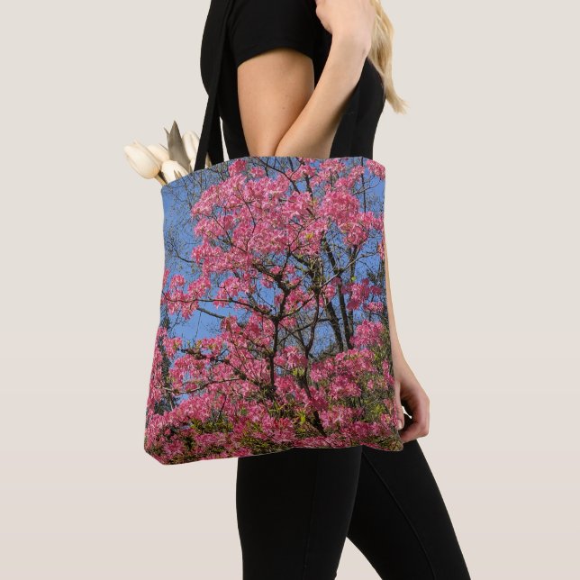 Tote Bag Jolies Azalées Roses Florales (De près)