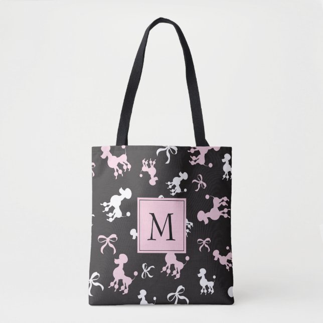 Tote Bag Jolies canicules Monogram rose et noir (Devant)