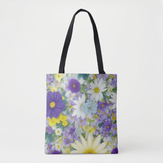 Tote Bag Jolies Fleurs de Cottage (Devant)