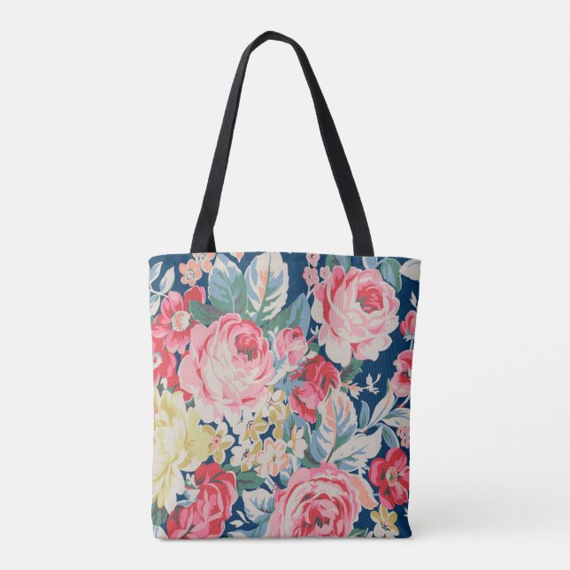 Tote Bag Jolies Fleurs Modernes Adorables en Fleurs (Dos)