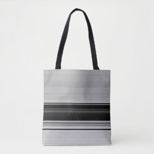 Tote Bag Jolies rayures noir gris