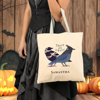Tote Bag Jolis oiseaux en costume Halloween Trick or Tweet