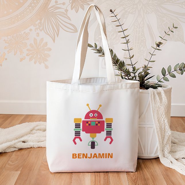 Tote Bag Jolis robots colorés pour enfants (Créateur téléchargé)