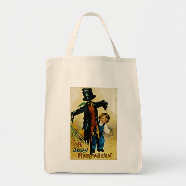 Tote Bag Jolly Halloween Scarecrow (Devant)