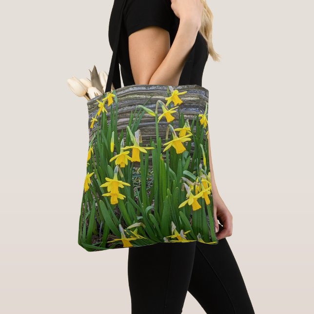 Tote Bag Jonquille jaune fleurit Floral (De près)