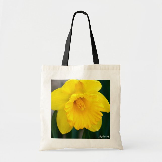 Tote Bag Jonquille jaune solitaire (Devant)