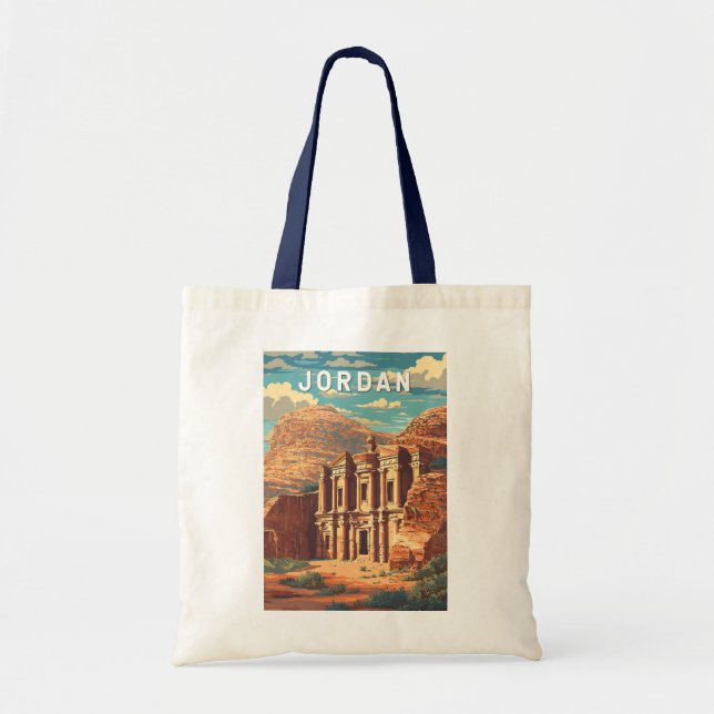 Tote Bag Jordan Illustration Travel Art Vintage (Devant)