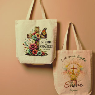 Tote Bag Joshua 1:9 Matthieu 5:16 Citations bibliques