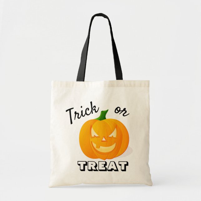 Tote Bag Jote Enfants Trick ou Treat Citrouille (Devant)