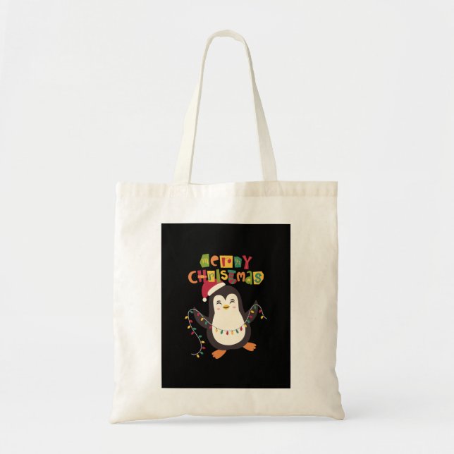 Tote Bag Jote Penguin Noël Fourre-tout (Devant)