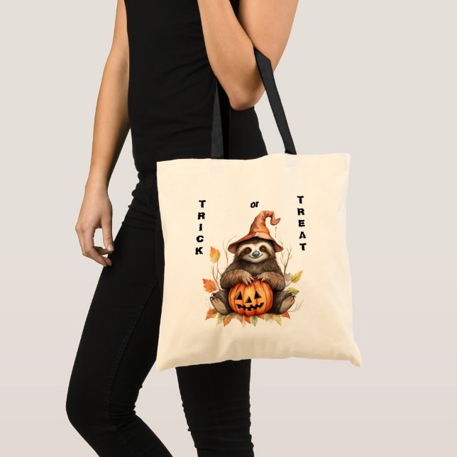 Tote Bag Jote Sloth Kids Trick ou Treat Halloween (Devant (produit))