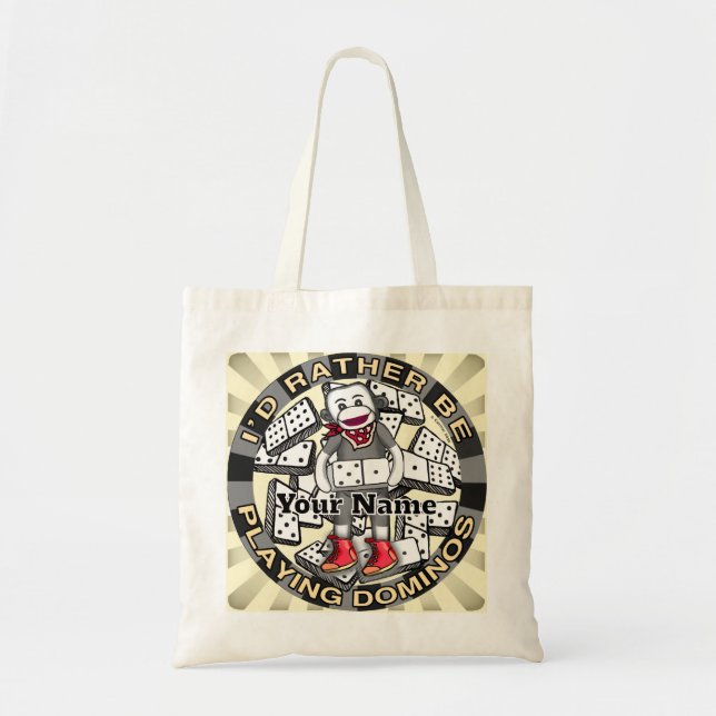 Tote Bag Jouer aux dominos  (Devant)