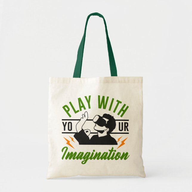 Tote Bag Jouer avec votre imagination jeu (Devant)