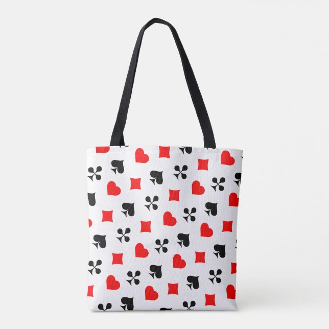 Tote Bag Jouer des cartes costumes Club Diamond Spade Coeur (Dos)